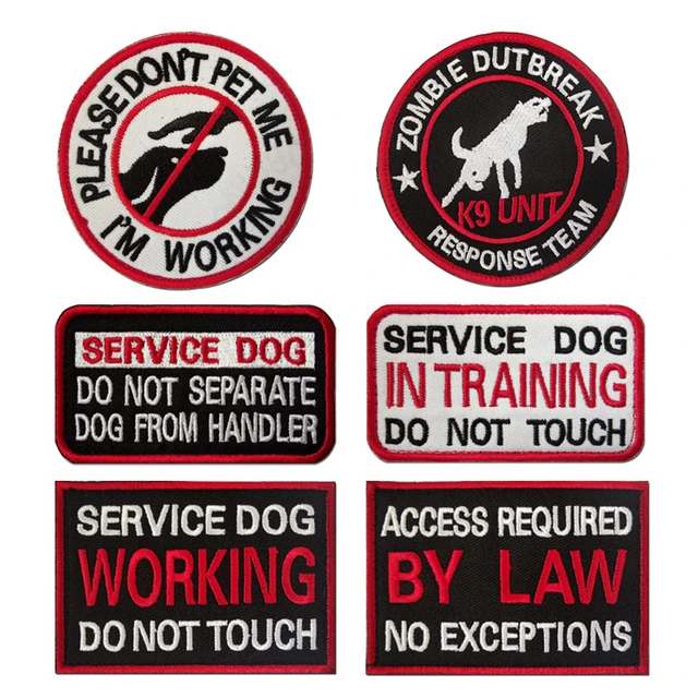 Do Not Distract Service Dog Patch, Stop Don't Pet Patch for Dog