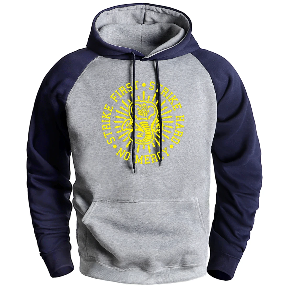 

Winter Casual Fleece Warm Cobra Kai Print Pullover Men Fashion New High Quality Punk Style Hoodie Pullover Male Supoleron Hombre