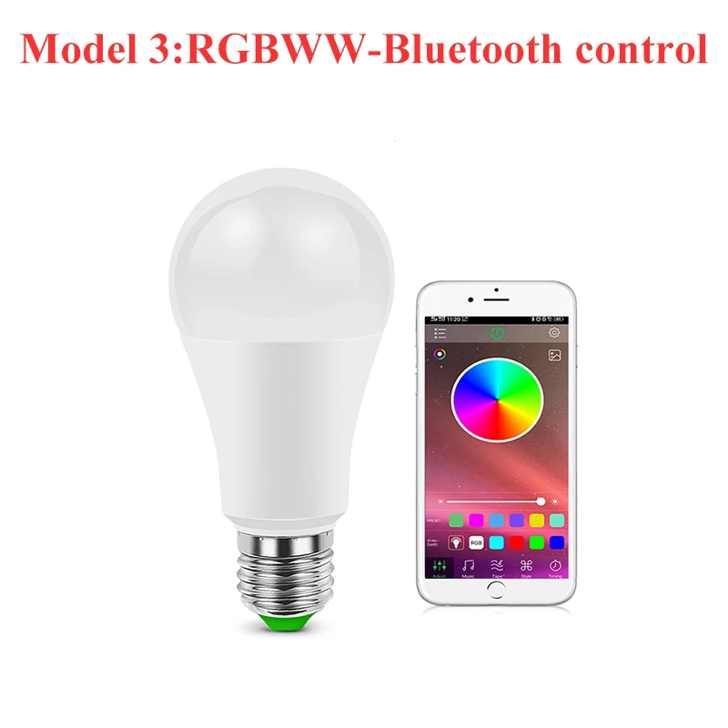 Светильник для умного дома E27 AC110 220V wifi APP/Bluetooth/Remoter Contorl светодиодный светильник умный ночной Светильник Рождественский Декор умная лампа - Цвет: RGBWW-Bluetooth