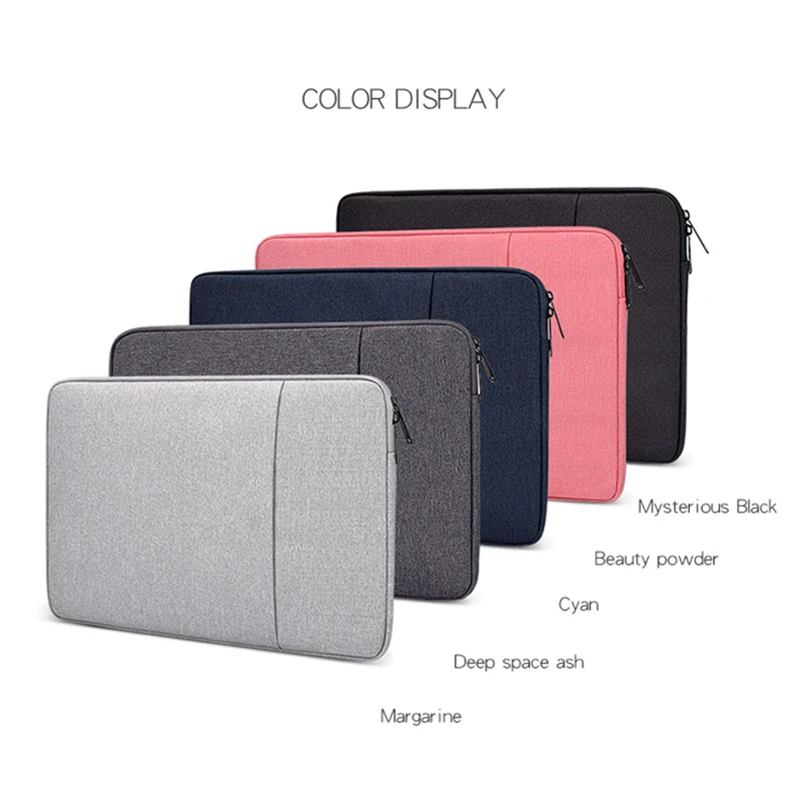 Laptop Bolsa Universal com Bolso Frontal para Ipad Bolsa de Transporte Notebook Case Macbook Computer Bolsa Pasta 13 14 15 - Imagem 2
