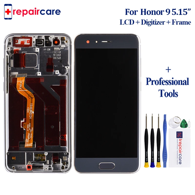 

5.15" For Huawei Honor 9 LCD Display Touch Screen Digitizer Assembly with frame STF-L09 STF-AL10 STF-AL00 For Huawei Honor 9 lcd