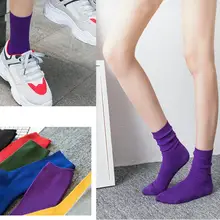 Яркие хлопковые носки для женщин; сезон зима-осень; забавные носки в стиле Гарри; хлопковые однотонные счастливые носки