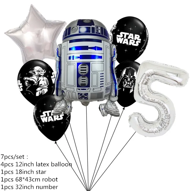 Star Wars Theme Birthday Tableware Set Tablecloth Napkins Birthday Party Table Cover Flags Plates Cups Decora Boys Kids Favors 