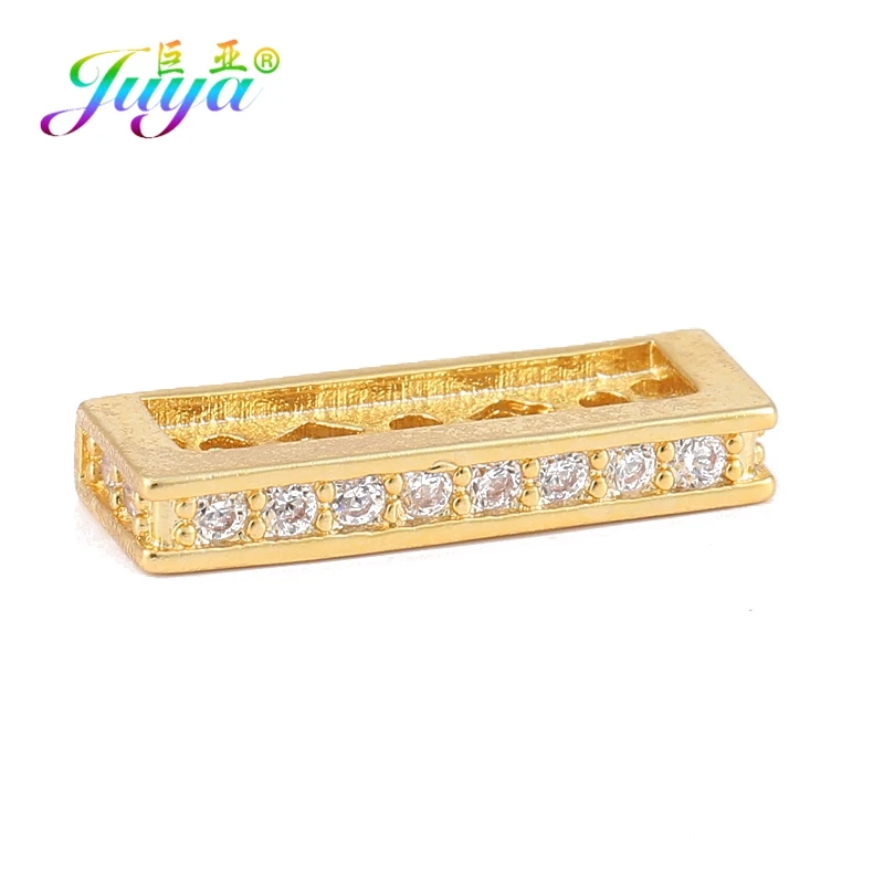 Juya DIY Ювелирные изделия из жемчуга компоненты несколько рядов металлический разделитель спейсер баров для натуральных камней Жемчуг Бисероплетение ювелирных изделий - Цвет: Gold