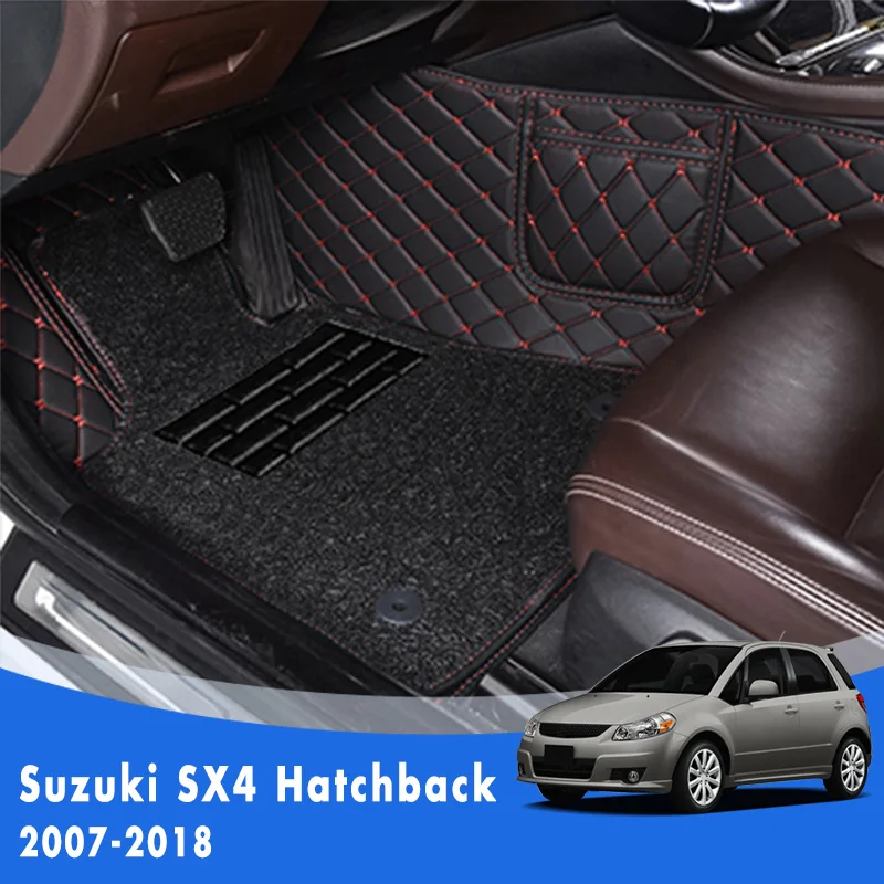 

Для Suzuki SX4 Хэтчбек 2018 2017 2016 2015 2014 2013 2012 2011 2010-2007 Роскошные двухслойные проволочные петли автомобильные коврики