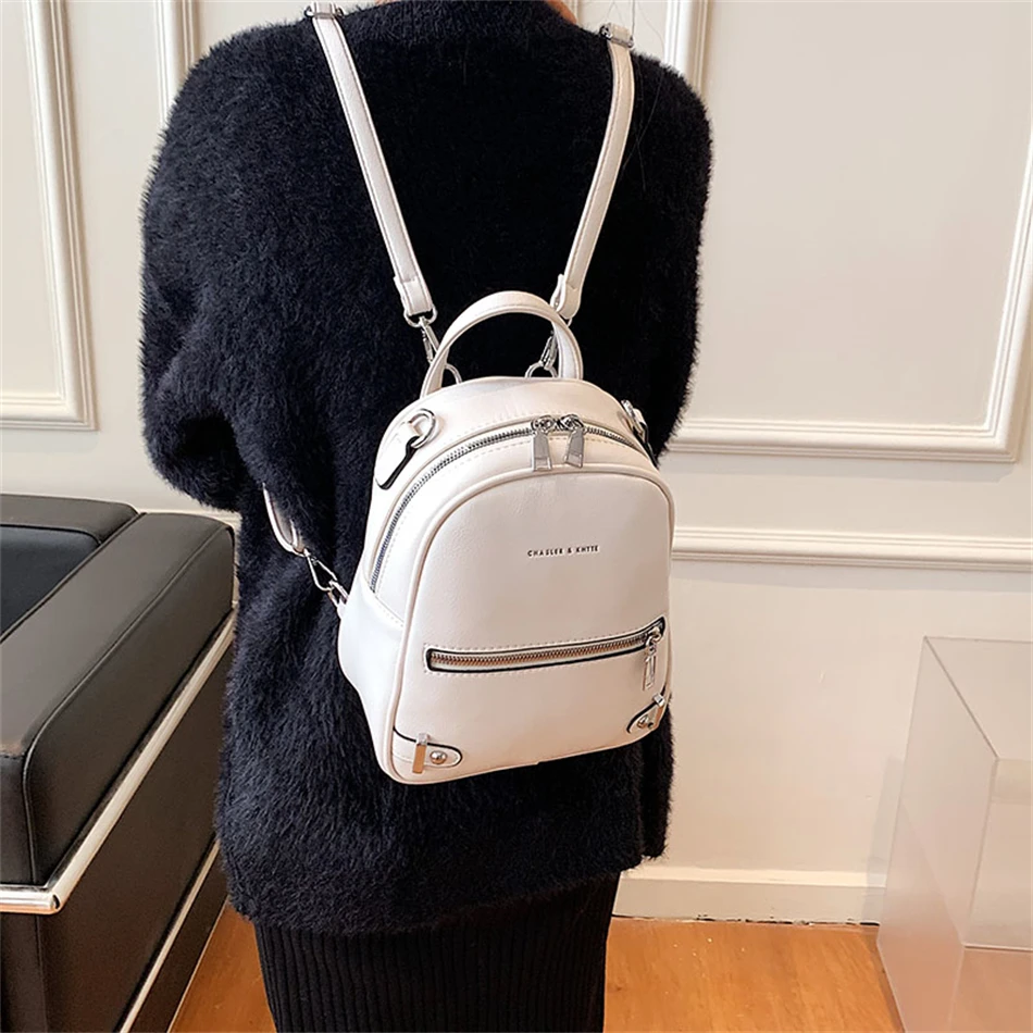 I IHAYNER Mini Backpack for Women Small Backpack for Teen Girls Leather Backpack  Purse Designer Travel Satchel Bag Bookbag, White, Small : Buy Online at  Best Price in KSA - Souq is
