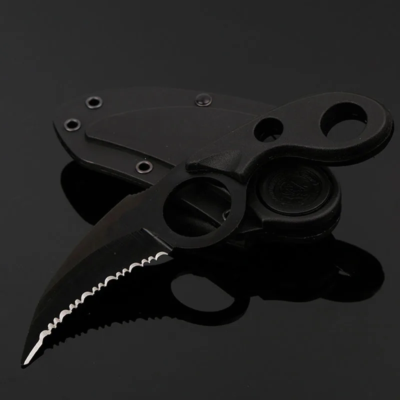 

145mm Integrated Claw Knife with Teeth Survival Tactical Knives Jackknife Outdoor Cutting Tools Defensive Pocket Knife Cutter