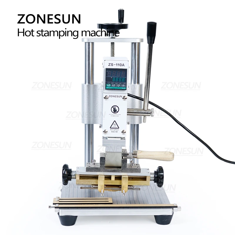 ZONESUN ZS110A 110 В/220 В ПВХ кожа бумага логотип горячая фольга тиснение бронзирование