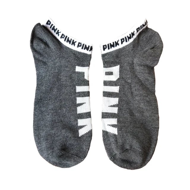 Hot Motion Socks Pink Socks New Unisex Cotton Mix Random Harajuku Creative Happy Casual Sports Short Ankle Pink Letters Socks 12