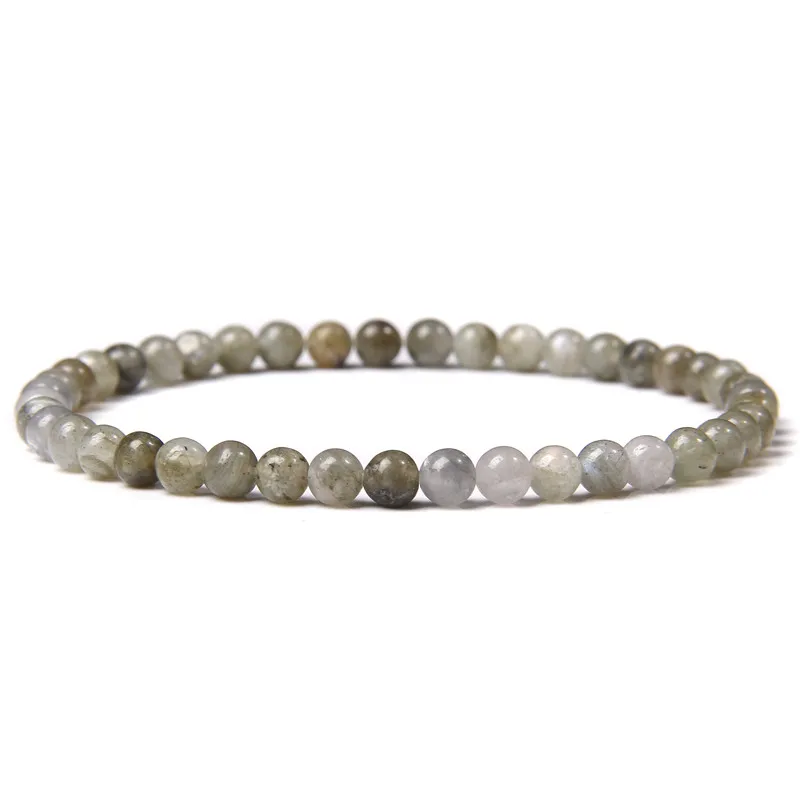 Chakra Energy Bracelet: Natural Agate & Onyx Beaded Stretch Jewelry
