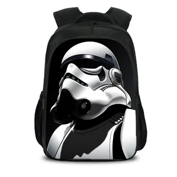 

16inch Star Wars School Bag The last Jedi Anime Darth Vader Yoda Backpacks Animal Boys Girls Teenager School Mochila Bolsa