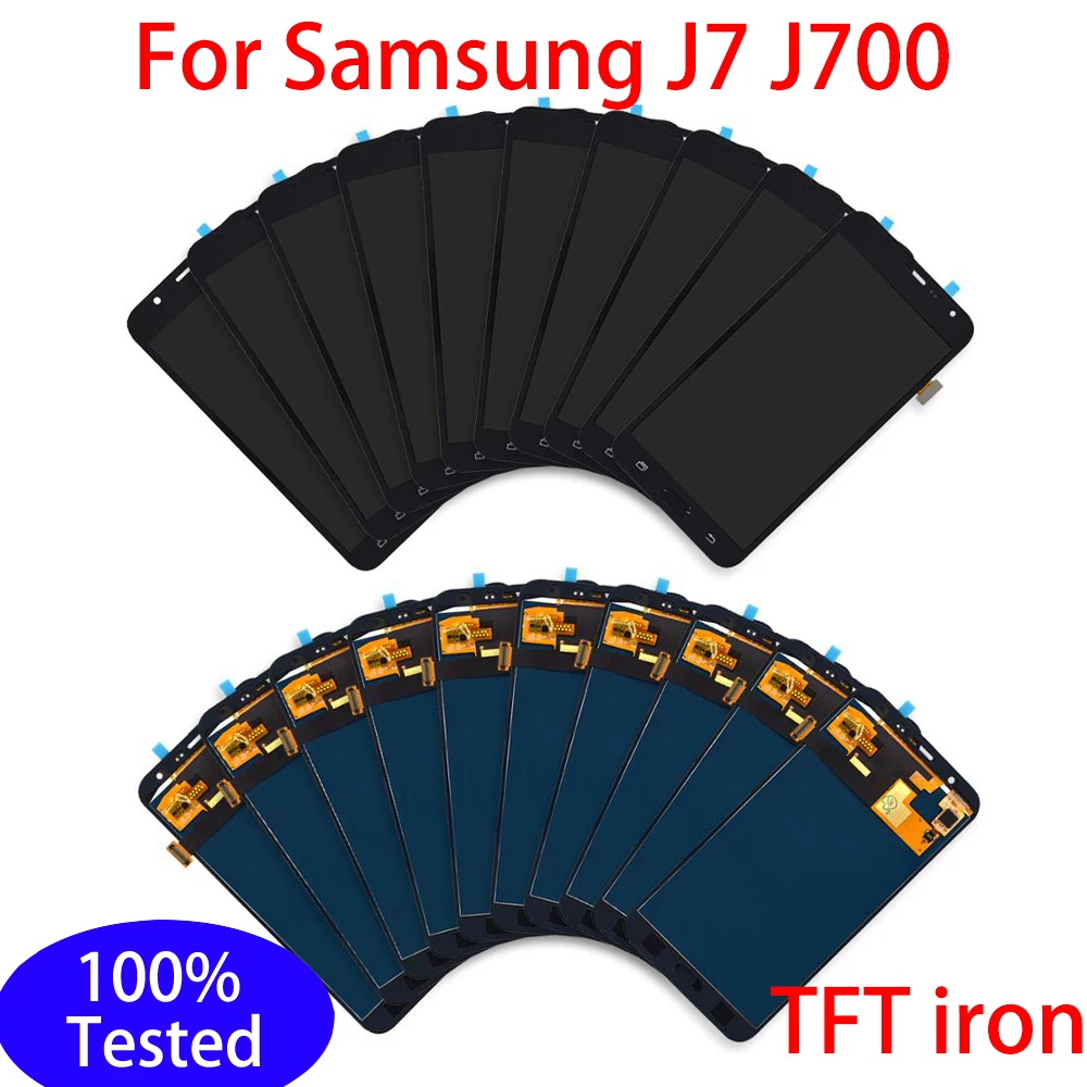 5/10 штук Железный TFT ЖК-дисплей для Samsung Galaxy J7 2015 J700 SM-J700H J700M J700T и сенсорный экран