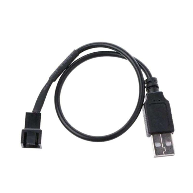 Cooling Fan Gaming Cooling Fan 32cm Adapter Cable USB 2.0 A Male To 4-Pin Connector Adapter Cable for 5V Computer PC Fan