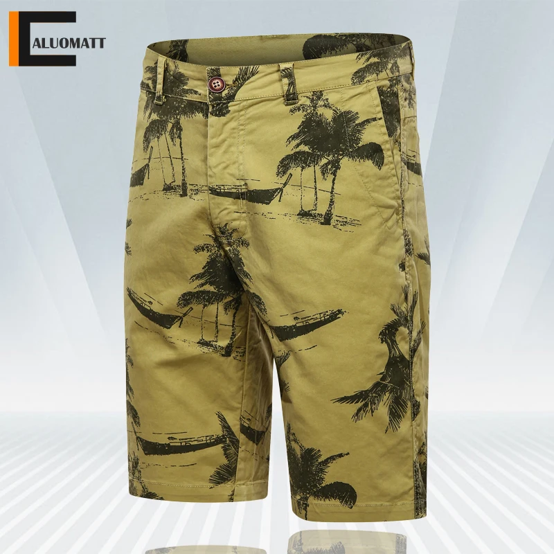 Pantalones cortos de los hombres 2021 nuevo verano Casual Shorts de algodón de hombre con dibujo para hombre suelto marca trabajo militar pantalones cortos de los hombres pantalones cortos de playa