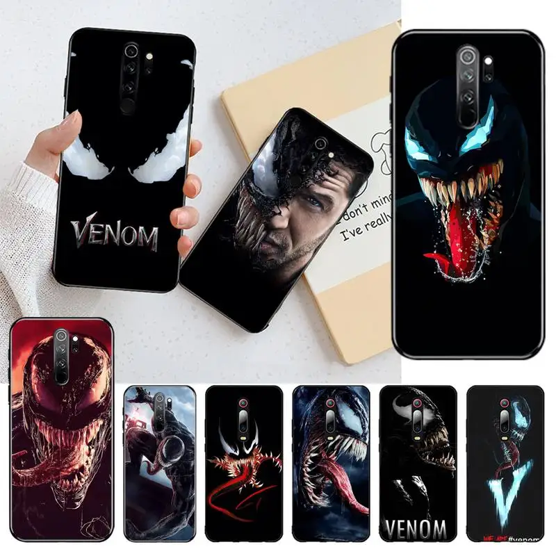

YJZFDYRM Marvel Hero Venom Luxury Unique Design Phone Cover for Redmi 8A Note 9 8 8T 7 6 6A 5 Go Pro Redmi 9 K20