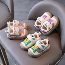 Chaussures d'hiver pour bébés garçons et filles de 0 à 3 ans, semi respirantes, antidérapantes, à semelle souple, nouvelle collection 