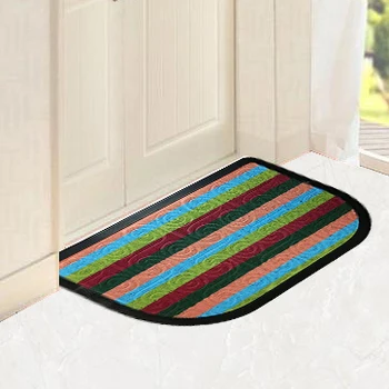

Door Mat Floor Mat Stone Shaped Carpet Thick Rubber Waterproof Non Slip Easy Clean Indoor Outdoor Entrance Home Hotel Loop Pile