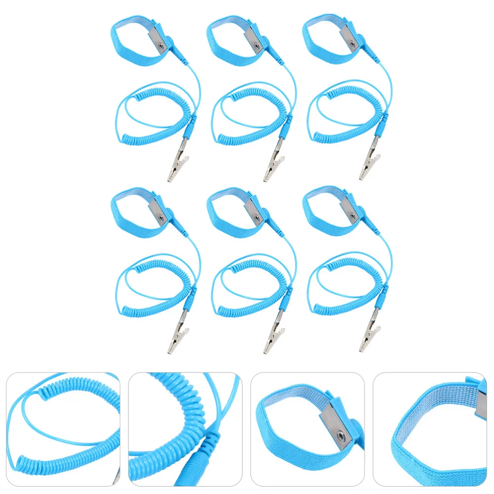 6pcs Anti Static Adjustable Wrist Strap Discharge Band Grounding | Безопасность и защита