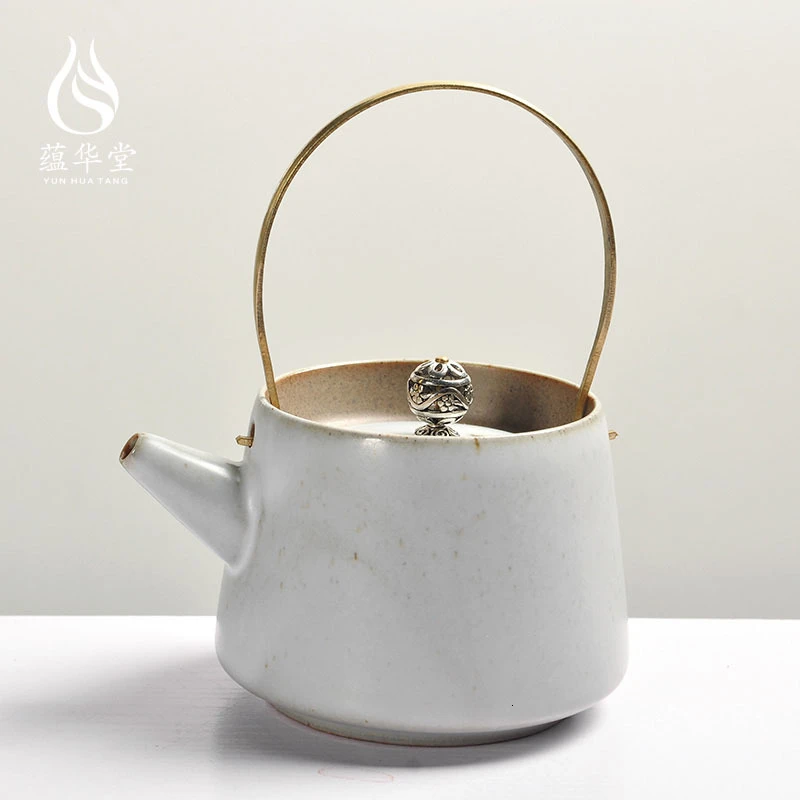 Чайник из японской керамики, ручной чайник, чайник