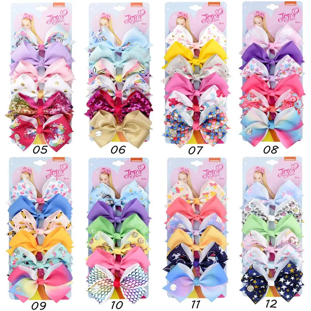 

1 set 6pcs Clip Gradient Multicolor Mermaid Unicorn Rainbow Scale Bows With Clips For Girls Hair Accessories Hairpins Barrette