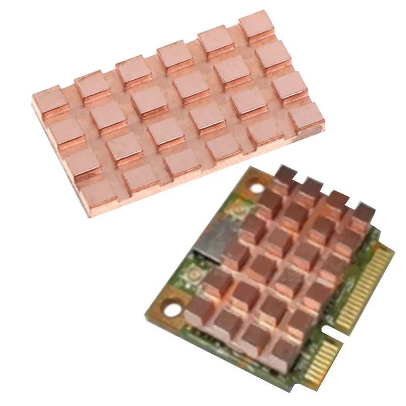 

Pure Copper Mini PCI-E Interface Wireless Network Card Heatsink Cooling Radiator 28*16*2mm