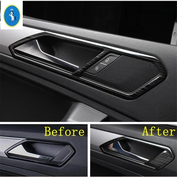 

Yimaautotrims Auto Accessory Inner Door Pull Doorknob Handle Bowl Cover Trim Fit For Volkswagen VW Tiguan 2016 - 2020