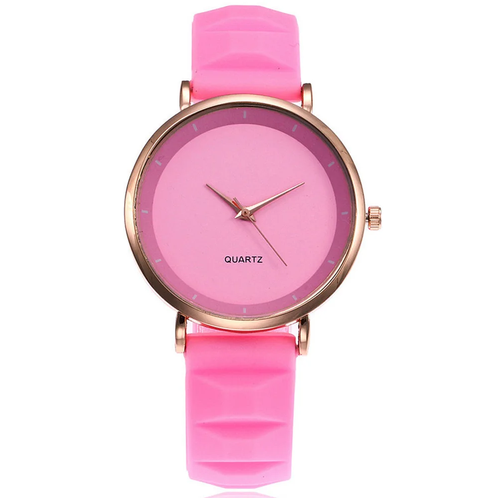 Женские часы серебряные для женщин стильные женские часы наручные часы простые черные белые whatch zegarek damski montre femme - Цвет: Розовый