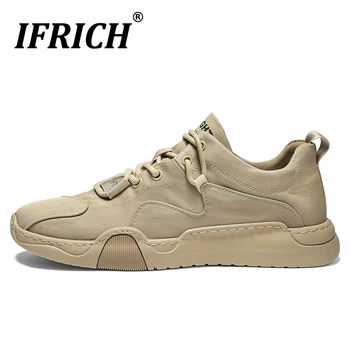 

New Arrival Canvas Shoes for Men Khaki Young Casual Footwear Wearable Casual Sneakers for Man Rubber Bottoms Men Walking Shoes