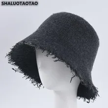 SHALUOTAOTAO, Панама, женская шапка, Осень-зима, модная шерстяная Панама, элегантная, женская, винтажная, Sombrero, термо, для отдыха, брендовые шапки