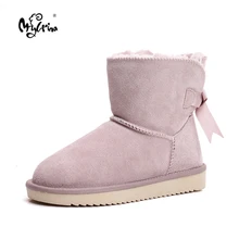 MYLRINA/Новые модные женские теплые зимние ботинки; женские ботинки из натуральной яловой кожи; ботильоны; размеры 34-40