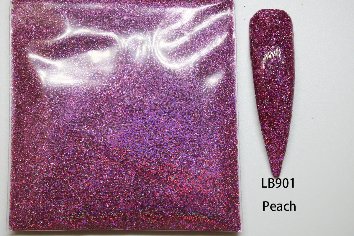 0,2 мм голографический блестящий порошок Сияющий сахар блеск для ногтей пыль хромированный порошок украшения для ногтей 26 цветов 10 г/упак - Цвет: LB901