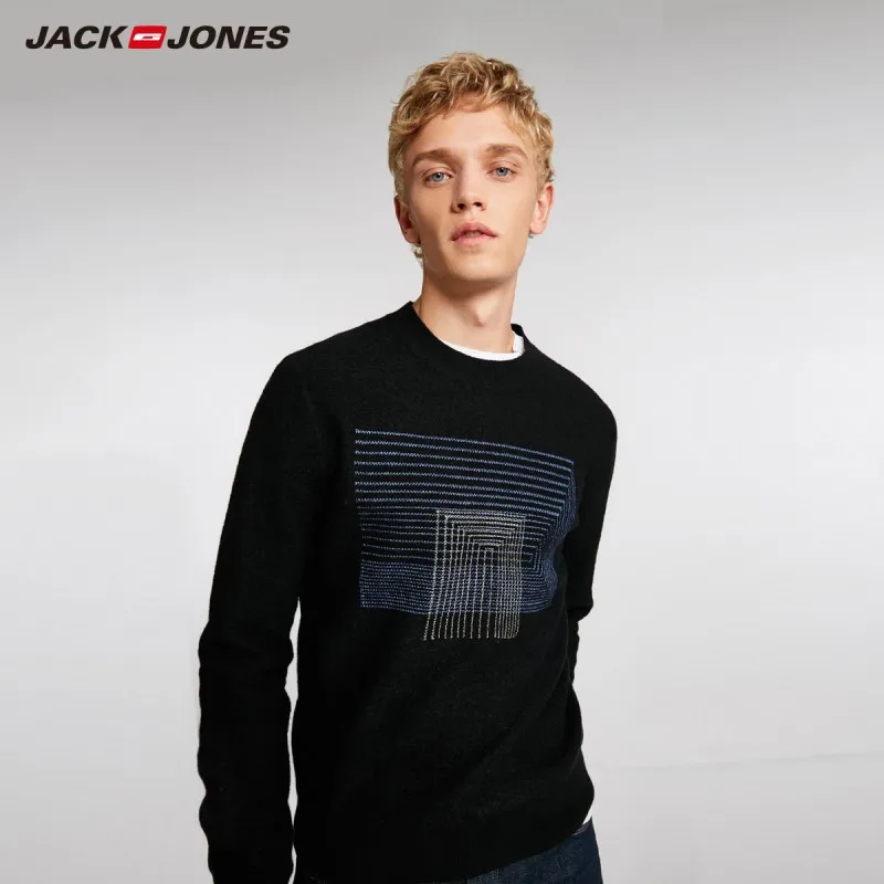 JackJones мужской свитер с вышивкой и геометрическим узором 218324557 |