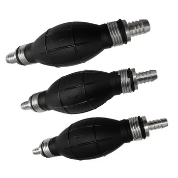 

3x Straight Fuel Pump Hand Primer Bulb Boot Gasoline Inline Outboard Engine