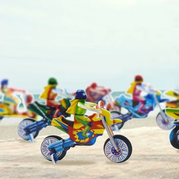 

3D Foam Intelligence Puzzle DIY Handmade Simulation Motorcycle Model Jigsaw Toys QX2D