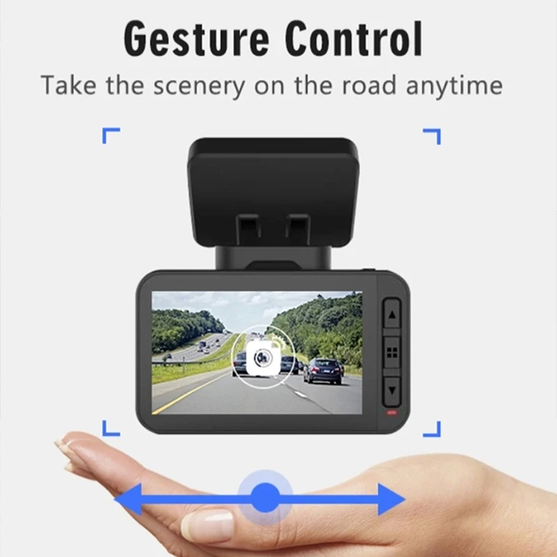 

4K Dash Cam Gesture Photo 3840*2160P 30FPS Ultra HD WiFi 2.4" Car Camera DVR Video Recorder GPS Tracker Dashcam for Car dashcam