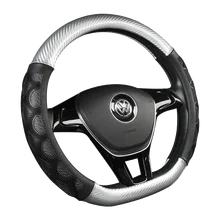 Углеродное волокно автомобильный кожаный чехол на руль ручной работы для hyundai Sonata 8 2011 2012 2013