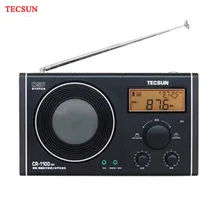 Tecsun CR-1100 DSP радио с большим глубоким звуком AM/FM стерео винтажный домашний динамик высокого качества