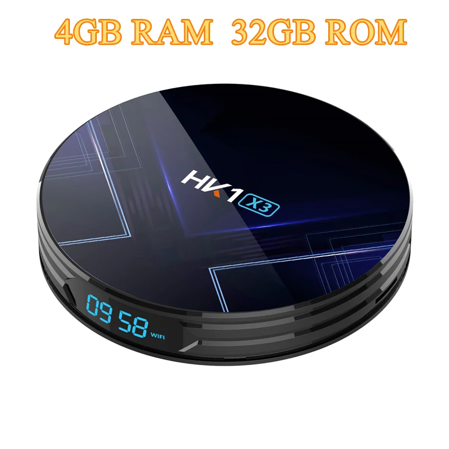 ТВ-приставка Hk1 X3 Android 9,0 4 G 64gb ТВ-приставка Android 9 Amlogic S905x3 4gb Ram 2,4g& 5gWifi Bt4.0 1000m HK1 MAX ТВ-приставка Android - Color: 4gb 32gb