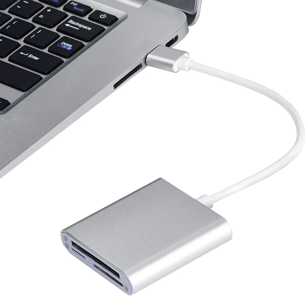 Сверхскоростной внешний ноутбуки светодиодный индикатор 3-слот USB 3,0 кард-ридер розетка для ПК и играть Алюминий сплав Портативный