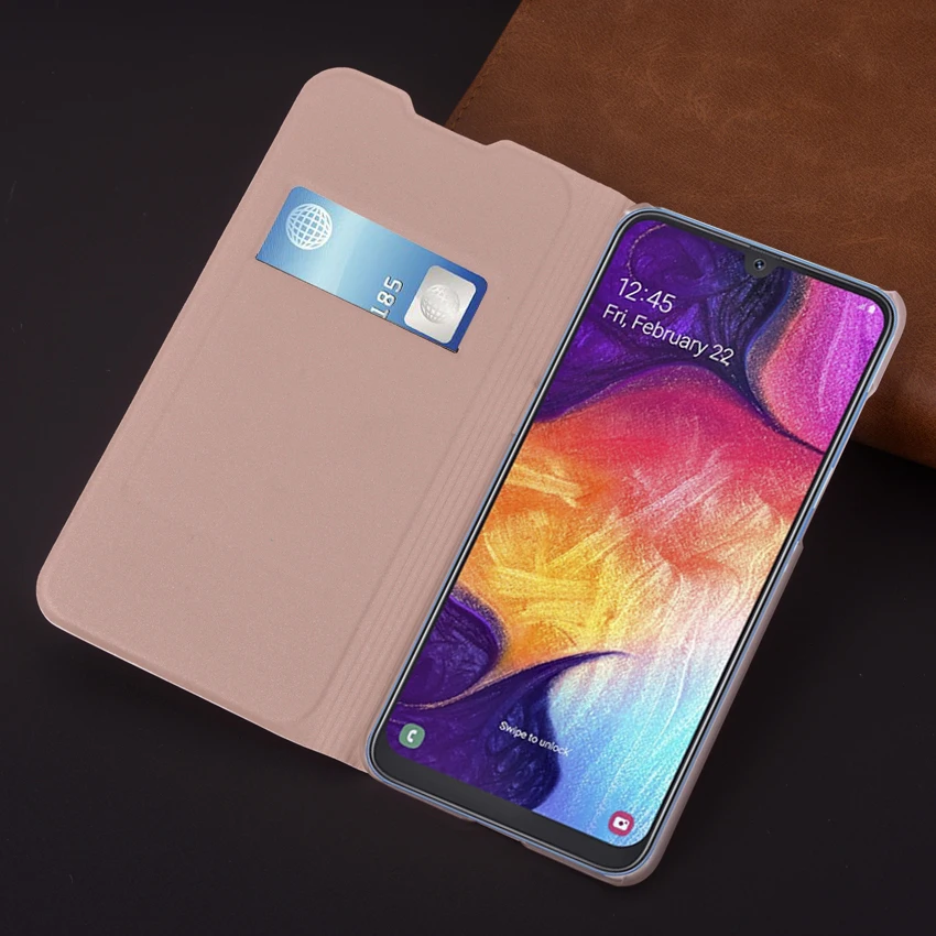 

Slim Wallet Case For Samsung Galaxy A50 A505F A505FN A505GN A505W Phone Sleeve Bag Flip Cover With Card Holder Business Purse