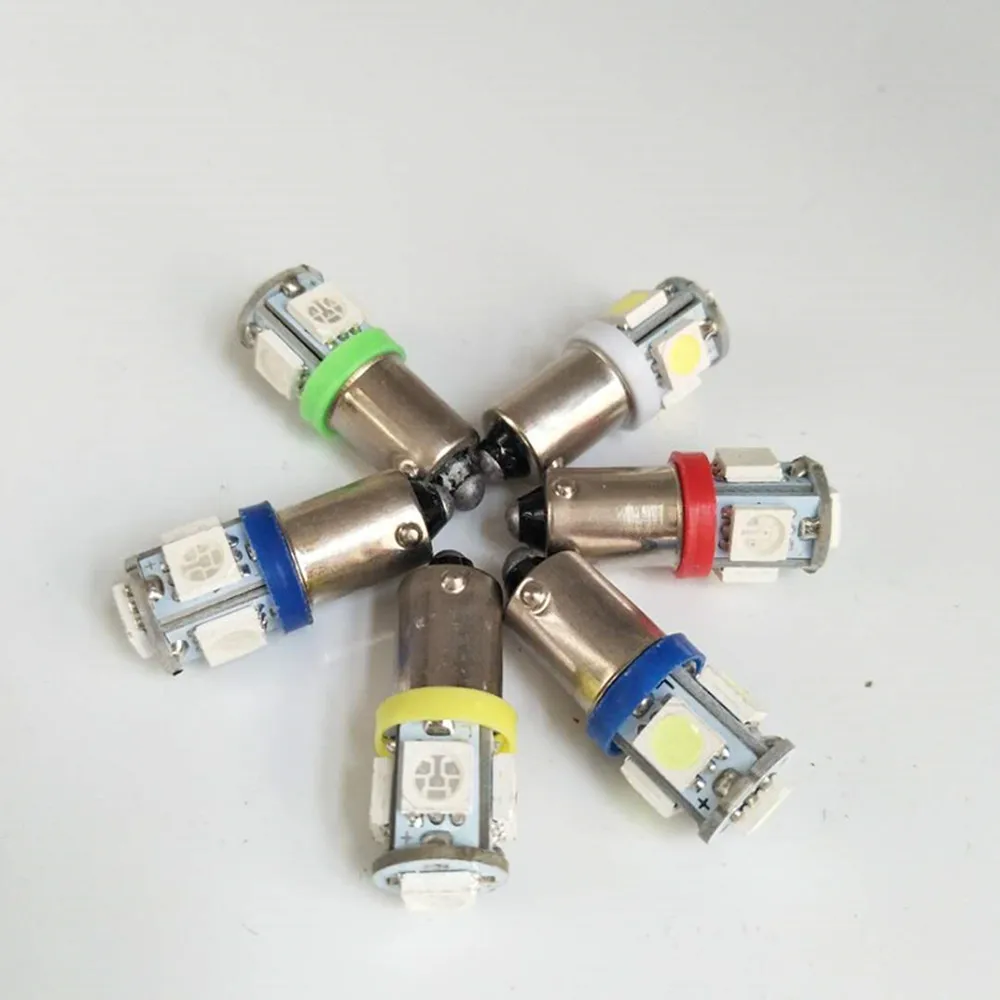 DIC 5 шт 24V Ba9s 5050 SMD 5 светодиодный 110 люмен Автомобильный светодиодный лампы T4W 1445 H6W Клин маркер внутренний светильник двери межкомнатные Клин для лампы