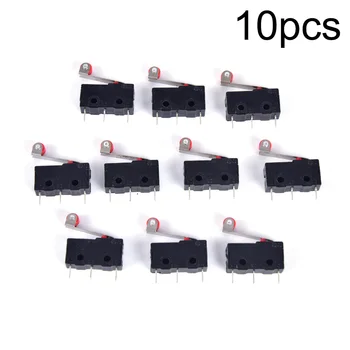 

10* Micro roller switches KW12-3 5A 250V Round Handle Clock Microswitch Mini 3-Pin Tact Switch