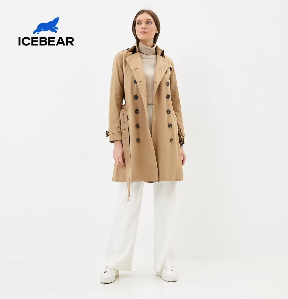 Двубортный тренч ICEBEAR|Плащи и тренчи| |
