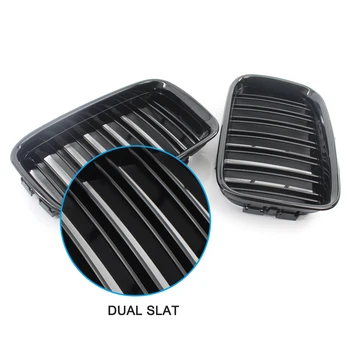 

Hot Car Front Grilles Matte Black Gloss Black Dual Slat 1 Pair Repalcement for BMW 3 Series E36 1992-1996 51138122237/5113812223