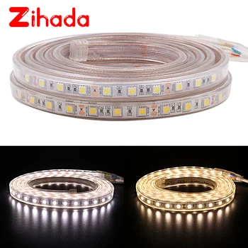 

High Quality DC12V 5050 LED Strip Waterproof 60LEDs/m Flexible Tape LED Light Strip White Warm White 1m-100m
