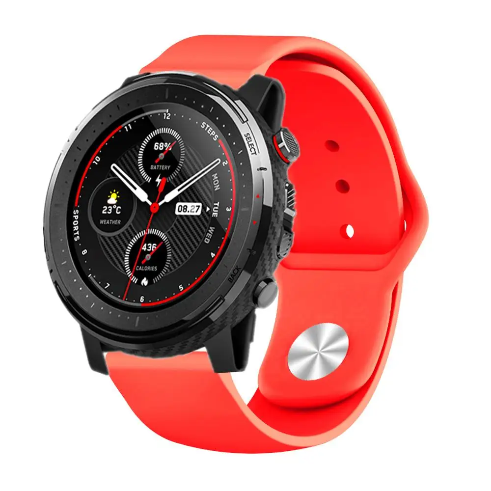 FIFATA 20/22 мм замена мягкий силиконовый ремешок для наручных часов для Huami Amazfit Stratos 3 Смарт-часы браслет для Huami Amazfit GTS