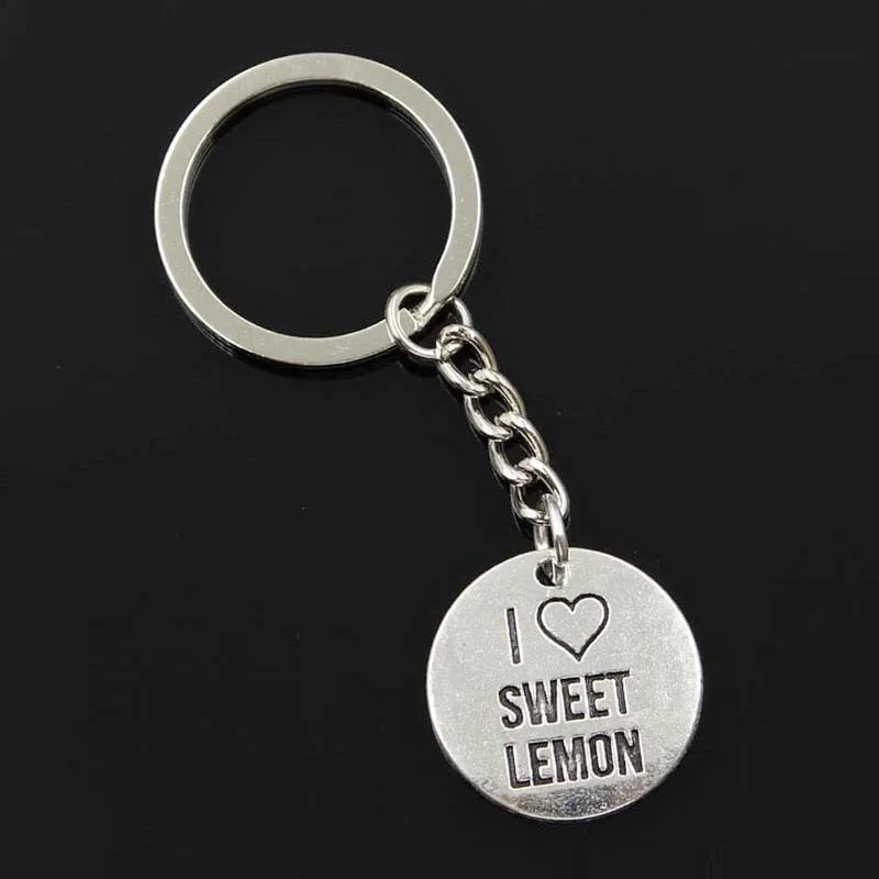 Новая мода мужской 30 мм брелок DIY металлический держатель цепь винтажный I Love Sweet