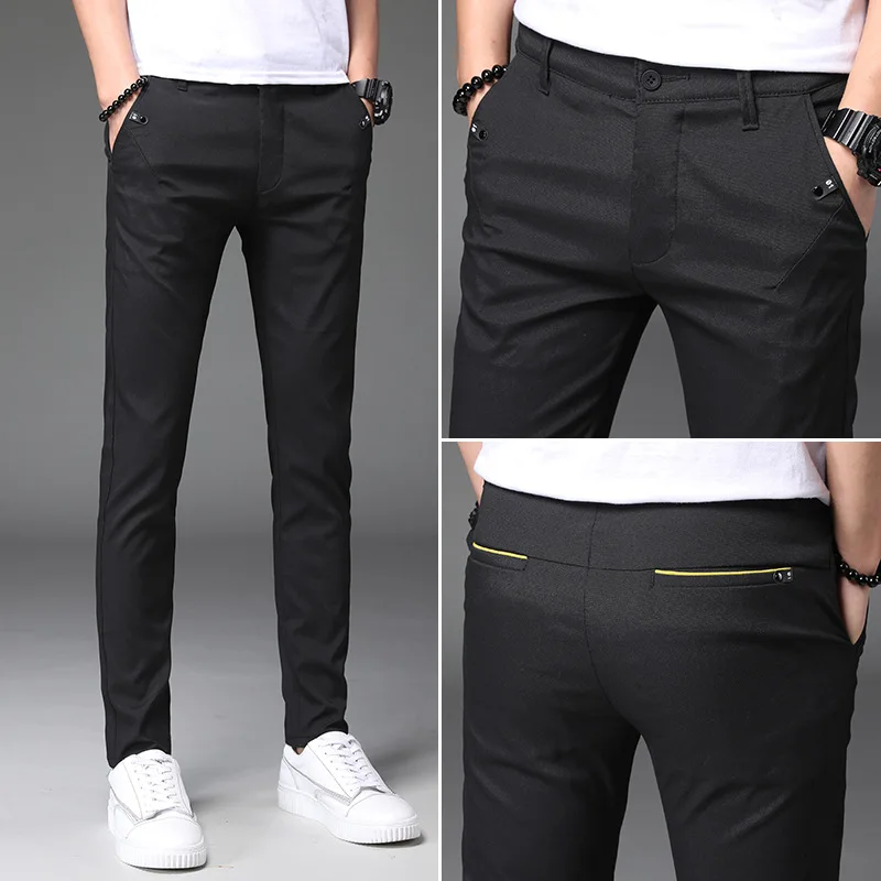 

2019 Spring And Summer Casual Pants MEN'S Ninth Pants Korean-style Slim Fit Versatile Teenager MEN'S Casual Pants
