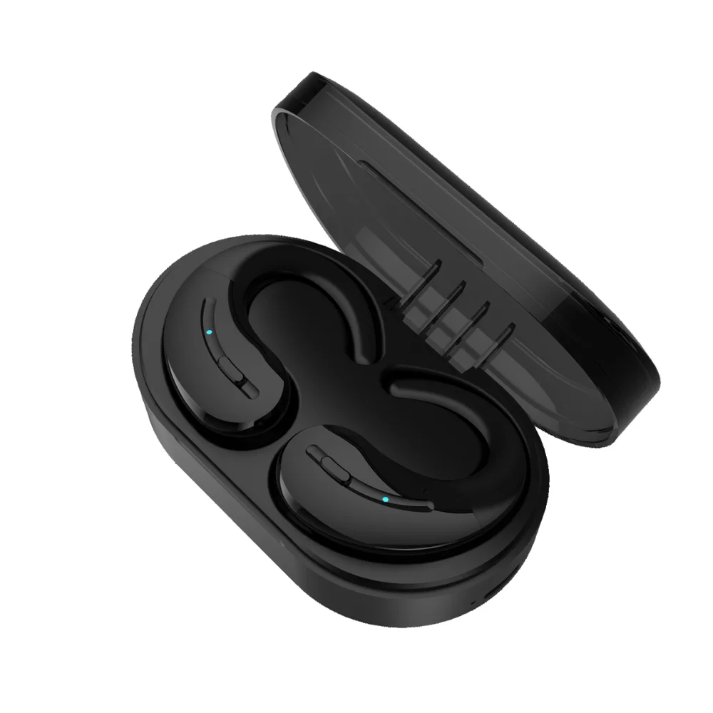 Черный A88-TWS Bluetooth V5.0, беспроводные наушники с крючками, удобные наушники-вкладыши для левого/правого уха - Цвет: Черный