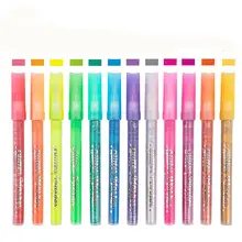 Цвета/12 цветов блестящий маркер ручка микропористые пигментные чернила Водонепроницаемость нетоксичные Рисование школьные товары для рукоделия r20
